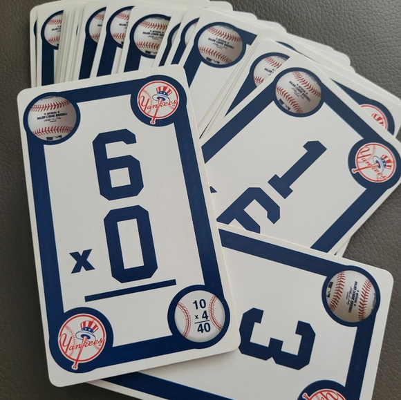 MultiplicationMajor League Baseball New York Yankees 48 Flash Card Math - Picture 3 of 4
